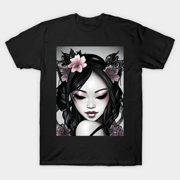 Most Beautiful Asian Girl T-Shirt by animegirlnft